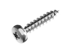 5х20 PZ2 Шуруп цинк білий, повна різьба, напівкругла головка (250 шт.) [102200000102502020] Metalvis