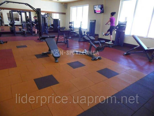 6 кв. метра, 12 мм товщина. Набір гумового покриття для домашнього спортзалу - Фото 4