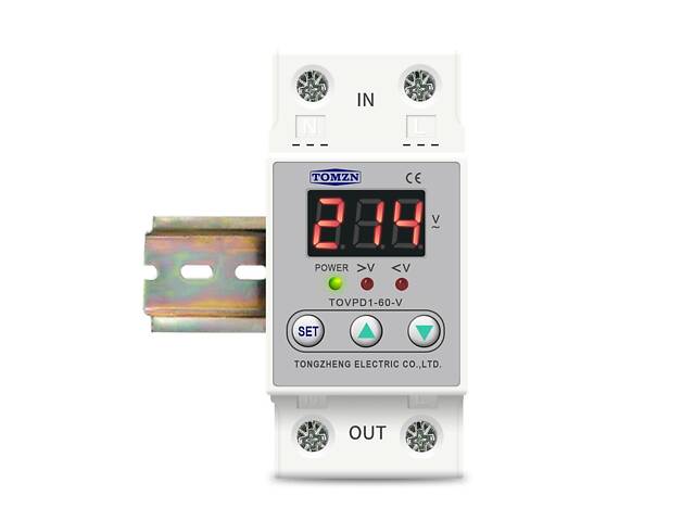 60А однофазное реле контроля напряжения и тока с индикацией [TOVPD1-60-V] tomzn - Фото 3