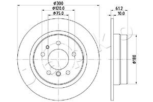 Гальмівний диск JAPKO 610117