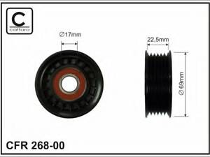 69x17x22,5 Ролик паска приводного Mazda 6 1.8I/2.0I/2.3I 05.03-, CX-7 07- 2.3 Turbo