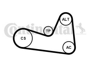 6PK1200K1 Комплект ременя CONTI-V MULTIRIB BELT KIT