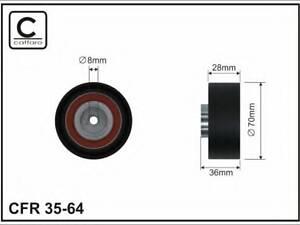 70x8x28,5 Ролик паска приводного Audi 100 2.5D 90-