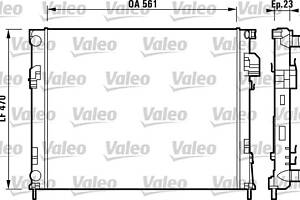 Радіатор, система охолодження двигуна VALEO 732853