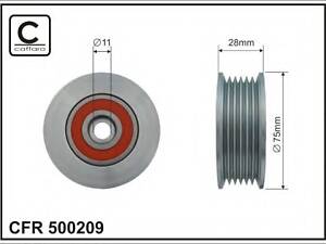 75x11x28 Ролик паска приводного MAZDA 3, 6 1.8-2.5 08.07- 500209