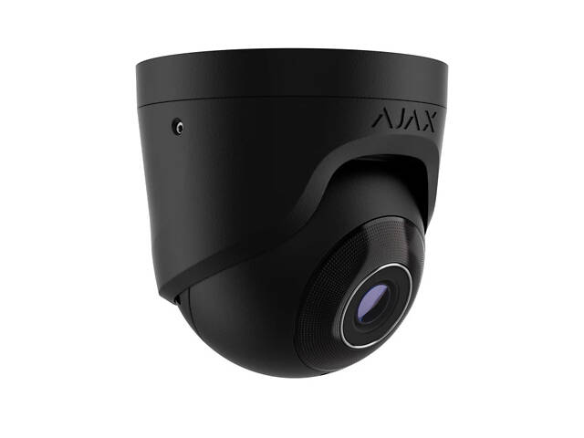 8 Mp дротова охоронна IP-камера Ajax TurretCam (8 Mp/2.8 mm) Black - Фото 1