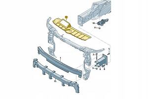 80A807081 КРЫШКА ПАНЕЛИ ПЕРЕДНЯЯ AUDI Q5 Автосалон