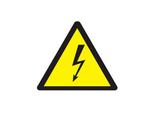 80x80x80мм Самоклеюча етикетка знак 'Блискавка' жовтий (на аркуші 29шт) [SES010061] АСКО