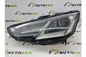 8W0941043B Фара левая A4 B9 под полировку, внизу трещина 5мм 9/10 LED + ксенон