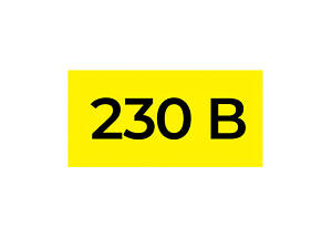90x38мм Самоклеюча етикетка знак 230В жовтий (на аркуші 26шт) [s053317] E.NEXT e.sticker.voltage.230.2
