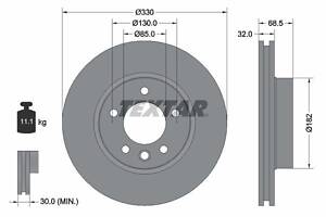 Гальмівний диск TEXTAR 92121605