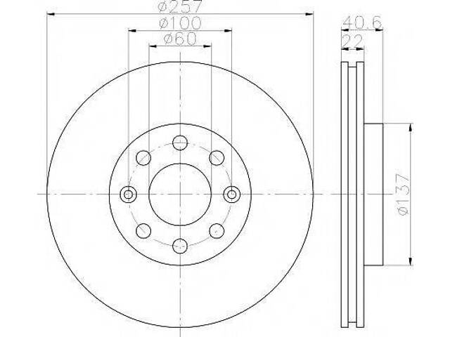 92145703 TEXTAR Диск гальмівний TEXTAR 92145703 на OPEL CORSA D