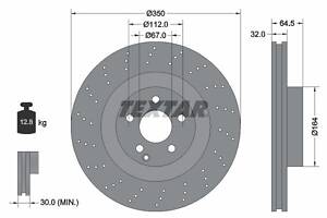 92176405 TEXTAR Диск гальмівний