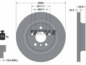 92274503 TEXTAR Диск гальмівний