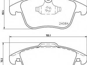 a_Гальмівні колодки CITROENPEUGEOT C5508407 F 04&gt &gt TEXTAR 2433201 на PEUGEOT 508