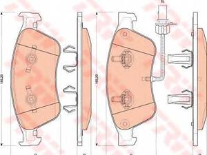 a_Тормозные колодки дисковые AUDI A8 F 03-10 TRW GDB1811 на AUDI A8 седан (4E_)