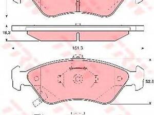 a_Тормозные колодки дисковые KIA ClarusCredos TRW GDB3173 на KIA CREDOS (K9A)