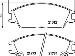 a_Гальмівні колодки DODGEHONDAHYUNDAI VernaAccordAccentPony F 83&gt &gt TEXTAR 2101202 на HYUNDAI EXCEL фургон (X-2)