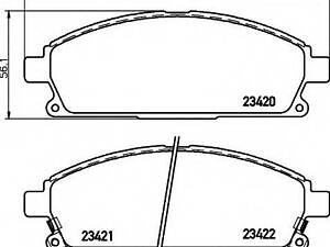 a_Гальмівні колодки HONDAINFINITINISSAN MDXQ45X-Trail F 95&gt &gt TEXTAR 2342001 на NISSAN TERRANO (R50)