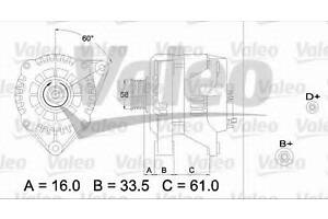 a_Генерато 14V 120A OPELSAAB CalibraOmegaVectra9009000 2,0-3,2 92-03 BOSCH 986039250 на SAAB 9000 Наклонная задняя часть