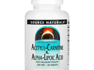 Acetyl L-Carnitine & Alpha-Lipoic Acid 650mg - 60 tabs