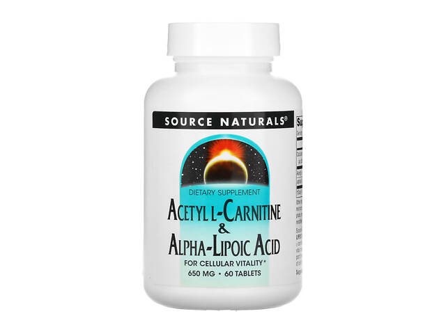 Ацетил L-Карнітин & Alpha-Lipoic Acid 650mg - 60 таблеток. - Фото 1