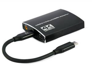 Адаптер Cablexpert USB Type-C 2xHDMI 3.5 мм M/F Black (A-CM-HDMIF2-01)
