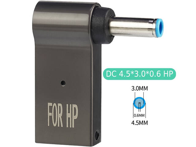 Адаптер для заряджання ноутбуків HP Type-C to DC 4.5-3.0mm 100W - Фото 2