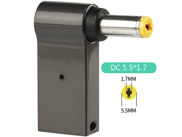 Адаптер для заряджання ноутбуків Type-C to DC 5.5-1.7mm 100W - Фото 2