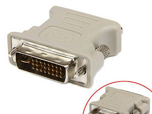 Адаптер DVI-I (24+5) - VGA, тато-мама, перехідник
