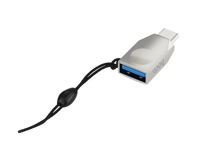 Адаптер Hoco UA9 OTG переходник USB 3.0 Type-C to USB - Silver - Фото 1