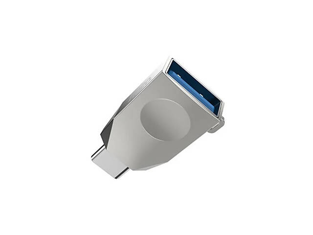 Адаптер Hoco UA9 OTG переходник USB 3.0 Type-C to USB - Silver - Фото 2