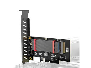 Адаптер NVMe - PCIe с алюминиевым радиатором.