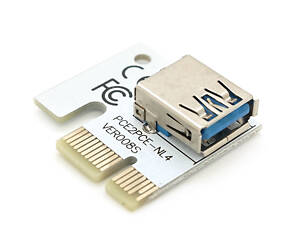Адаптер - перехідник PCE-NL4 з PCI-e x1 на USB 3.0, VER008S, OEM
