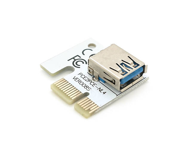 Адаптер - перехідник PCE-NL4 з PCI-e x1 на USB 3.0, VER008S, OEM - Фото 1