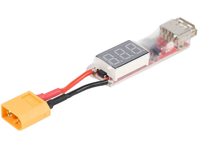 Адаптер-преобразователь для аккумуляторов 2S–6S LiPo XT60 to USB 5V / 2A - Фото 1
