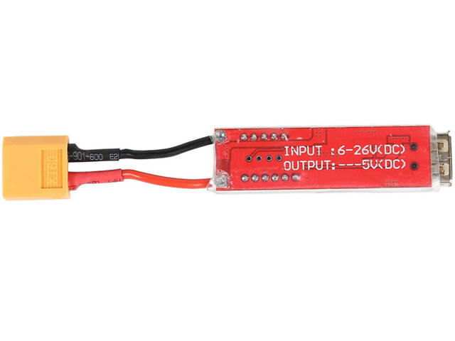 Адаптер-преобразователь для аккумуляторов 2S–6S LiPo XT60 to USB 5V / 2A - Фото 3