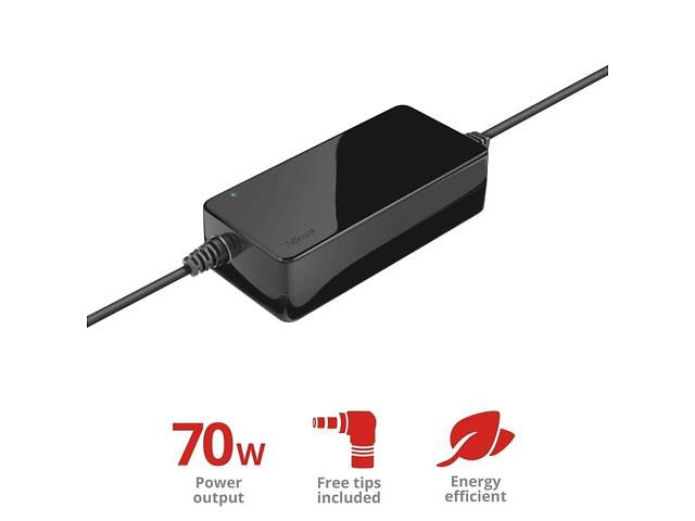 Адаптер живлення Trust Primo 70W-19V Universal Laptop Charger BLACK (22141_TRUST) - Фото 3