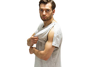 Адаптивна футболка трикотаж меланж XХL (54)