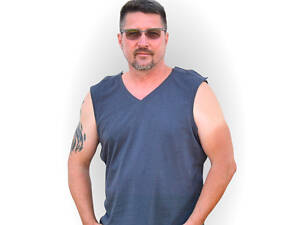 Майка адаптивна V-виріз трикотаж сіра