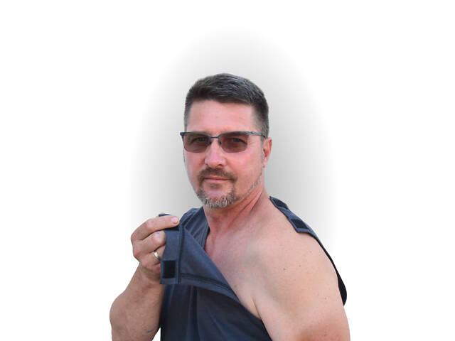 Майка адаптивна V-виріз трикотаж сіра - Фото 2