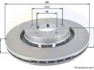 ADC0370V Comline - Диск гальмівний вентильований з покриттям COMLINE ADC0370V на MITSUBISHI AIRTREK I (CU_W)