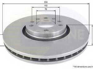 ADC1135V Comline - Диск гальмівний вентильований COMLINE ADC1135V на SAAB 9-3 седан (YS3F)