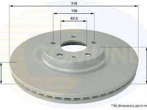 ADC1273V Comline - Диск гальмівний вентильований з покриттям COMLINE ADC1273V на FORD MONDEO V Turnier