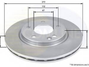 ADC1666V Comline - Диск гальмівний вентильований з покриттям COMLINE ADC1666V на MERCEDES-BENZ VANEO (414)