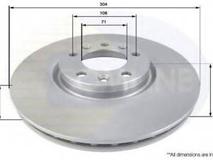 ADC2711V Comline - Диск тормозной вентилируемый с покрытием COMLINE ADC2711V на PEUGEOT 508