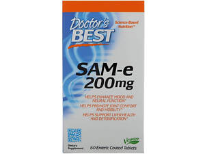 Аденозилметионин SAM-e Doctor's Best 200 мг 60 табл. (4222)