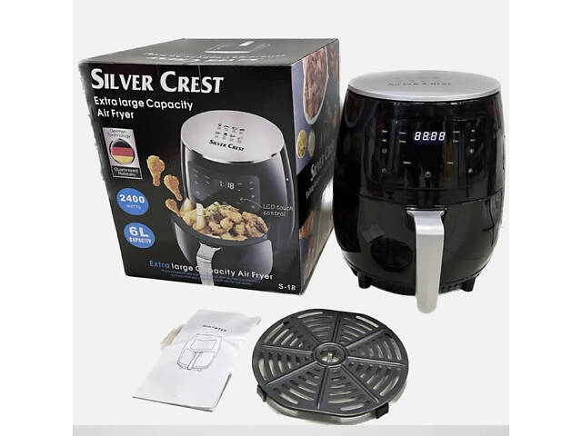 Аерофритюрниця цифрова безоливна фритюрниця 6 літрів SILVER CREST S-18 2400W - Фото 2