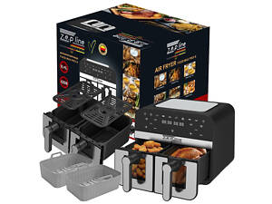 Аерогриль мультипіч на дві чаші із силіконовою формою Zepline ZP-0218 12 л 4200 Вт