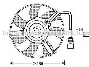 AI7516 AVA Вентилятор радіатора SKODA SUPERB (2002) 2.0 TDI AVA QUALITY COOLING AI7516 на AUDI A8 седан (4D2, 4D8)